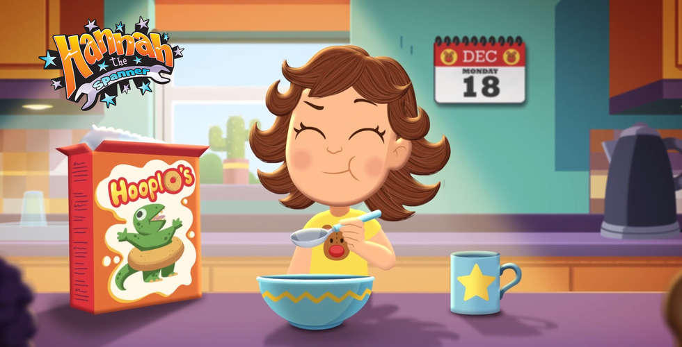 Hannah Eating Breakfast