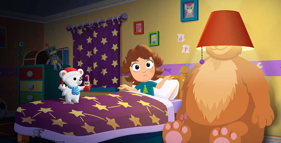 Hannah meets the Christmas Polar Bear